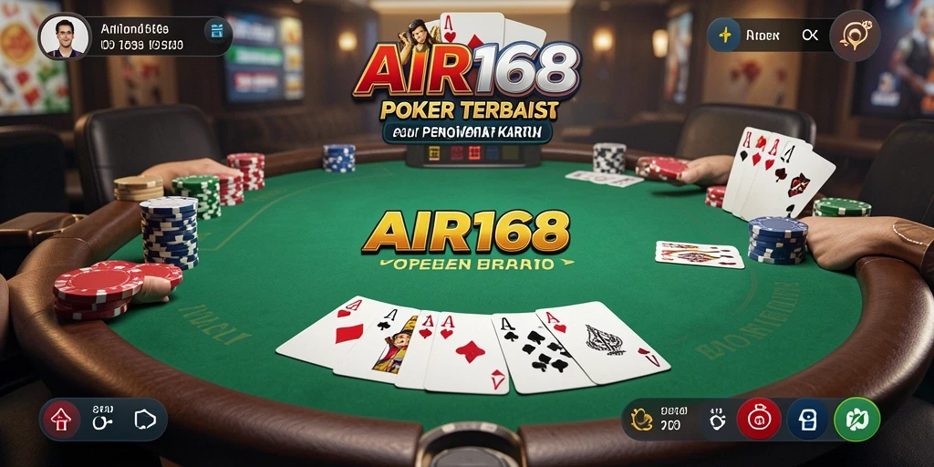 Tampilan gameplay poker yang seru dan penuh strategi.