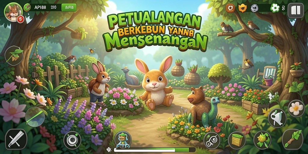 Gameplay seru dengan aktivitas berkebun yang menyenangkan.