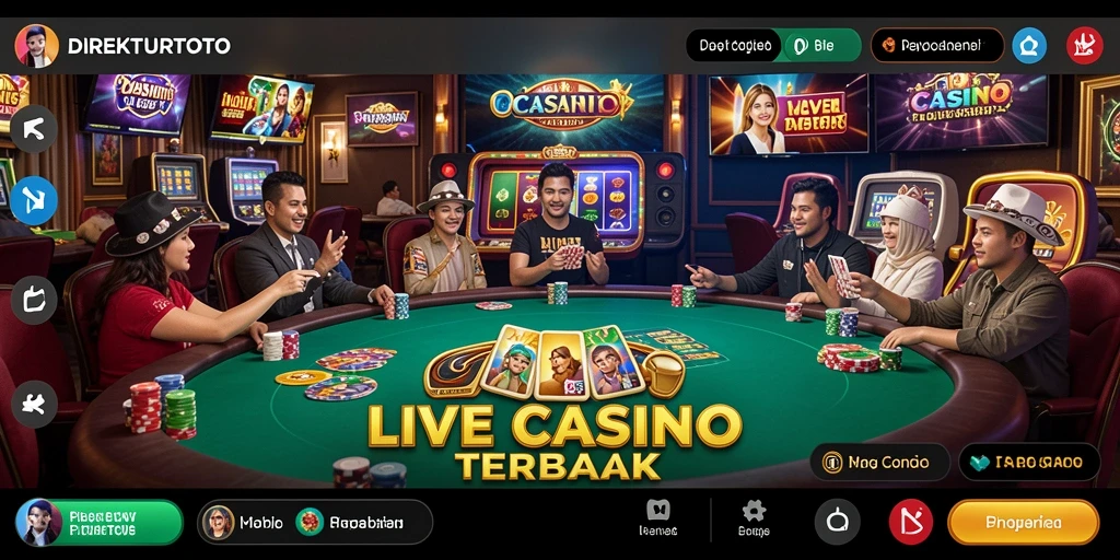 Screenshot gameplay DIREKTURTOTO yang mendebarkan dengan dealer profesional.