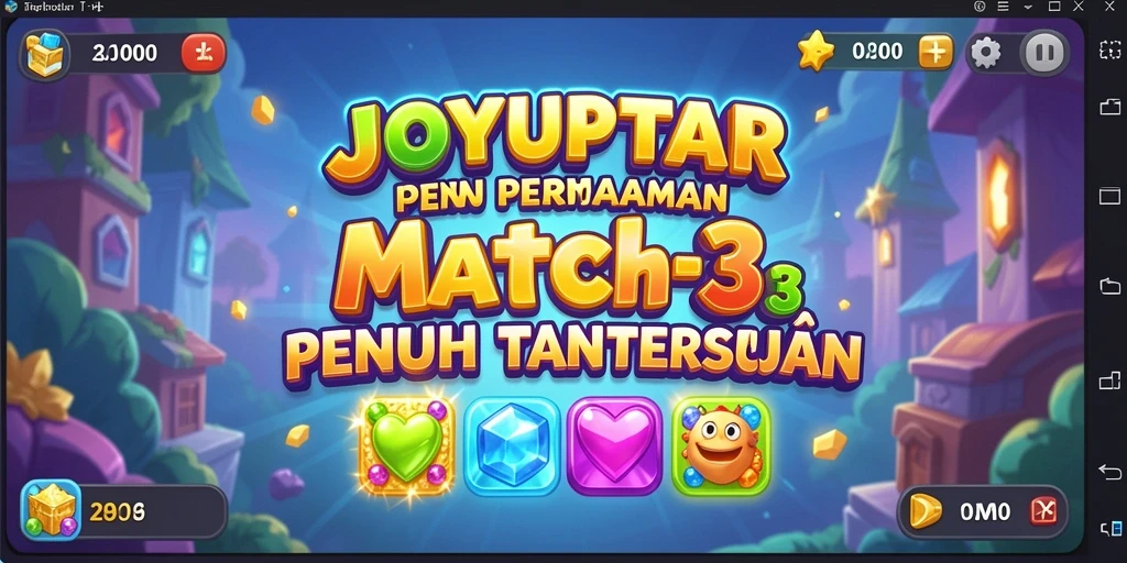 Screenshot menunjukkan gameplay seru dari JOYPUTAR dengan pencocokan objek.
