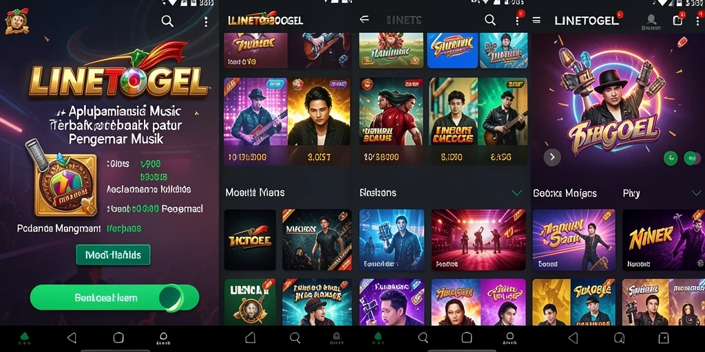 Tampilan menarik dari gameplay musik di LINETOGEL.