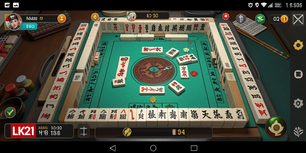 Tampilan gameplay LK21 yang menarik dan penuh strategi Mahjong.