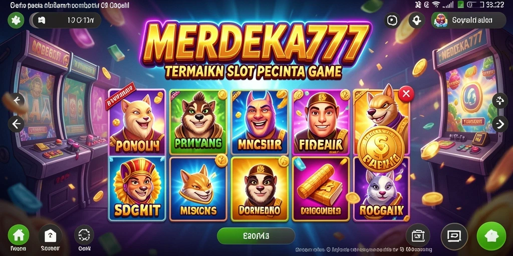 Screenshot gameplay MERDEKA777 yang menunjukkan keseruan permainan slot.
