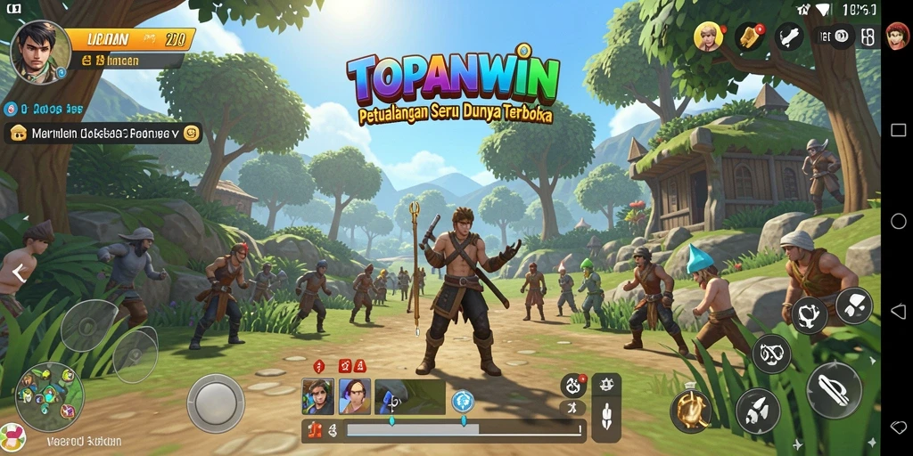 Tampilan gameplay seru dari TOPANWIN yang menampilkan berbagai lokasi menakjubkan.
