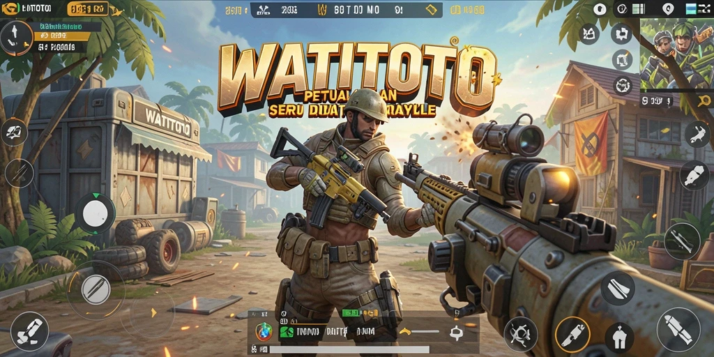 Tangkapan layar aksi seru dalam gameplay Battle Royale WATITOTO.