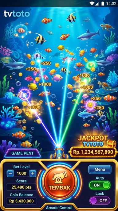 Tampilan antarmuka pengguna tvtoto yang sederhana dan efektif.